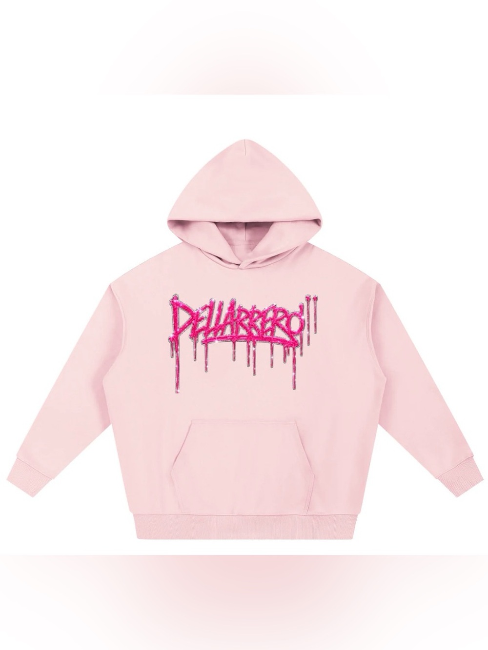 Pink Graphic Pullover Hoodie Sweater